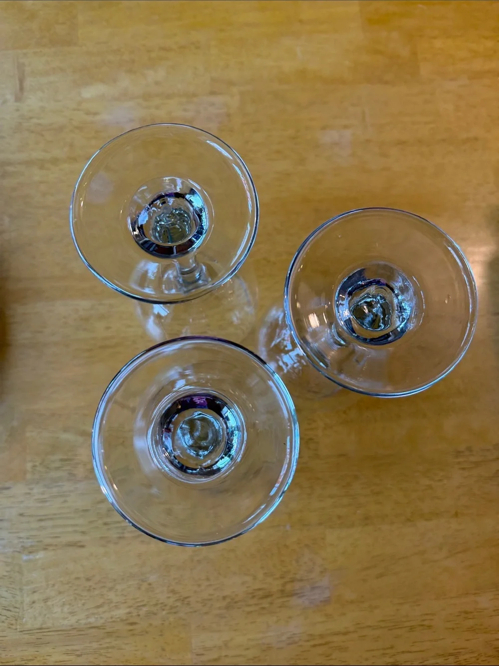 Clear Glass Wine Goblets - Set of 3